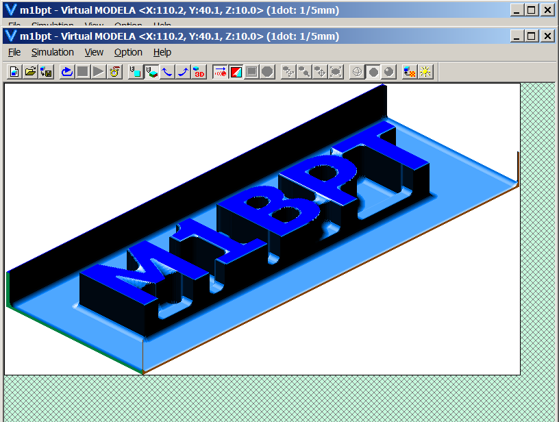 Simulation of the final positive mold