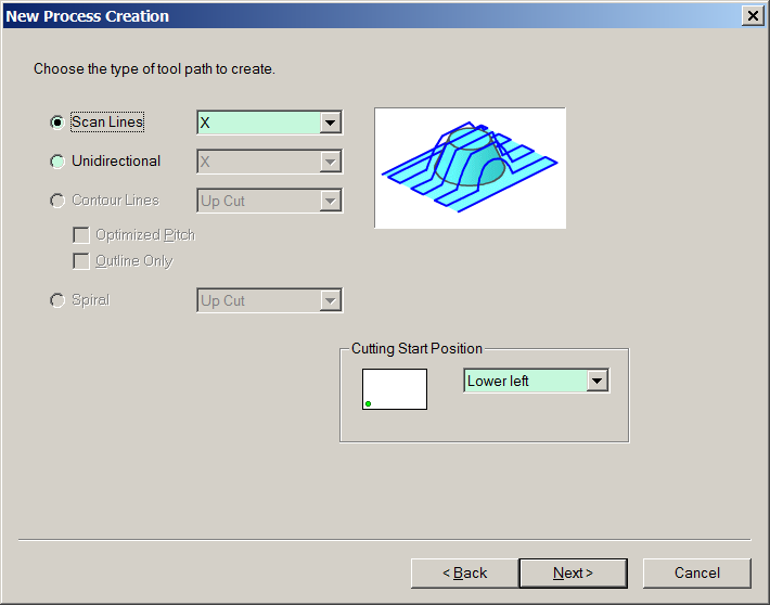 Choose Type of Toolpath