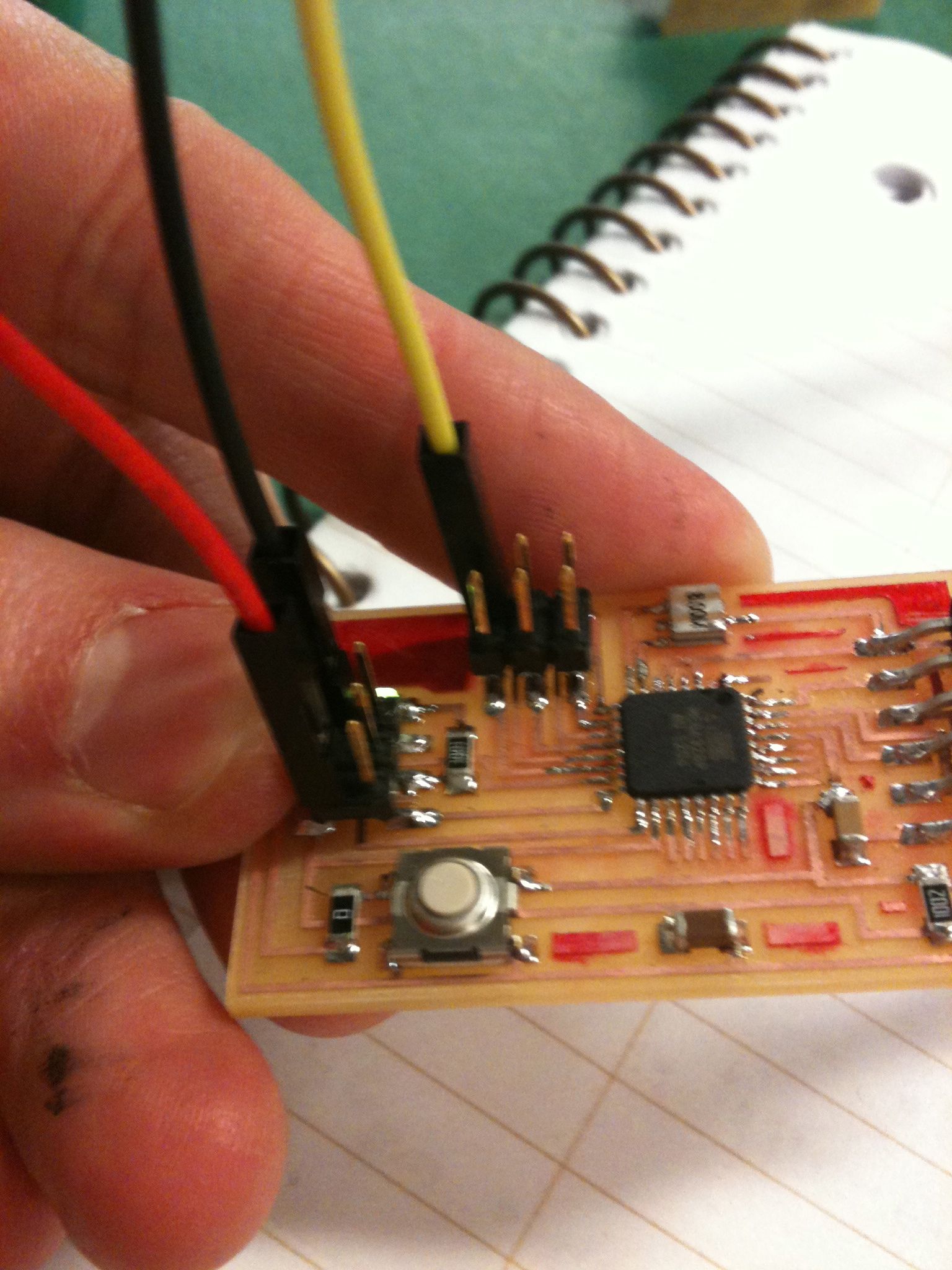 arduino and fabISP connected