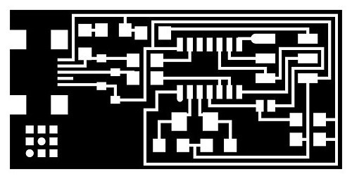 Picture of the outline of the tracks