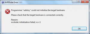 AVRDudeError