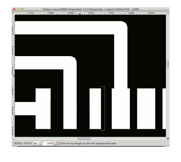 Editing traces in gimp