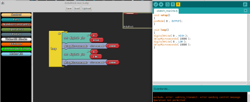 programming in ardublock