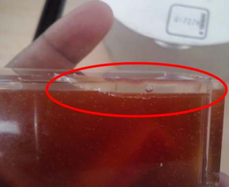 urethanle leaking from the enclosure