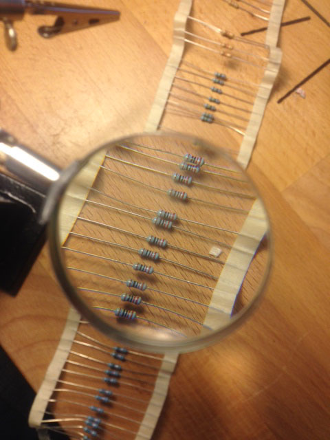 selecting the resistor