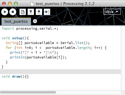 the processing code to detect available ports