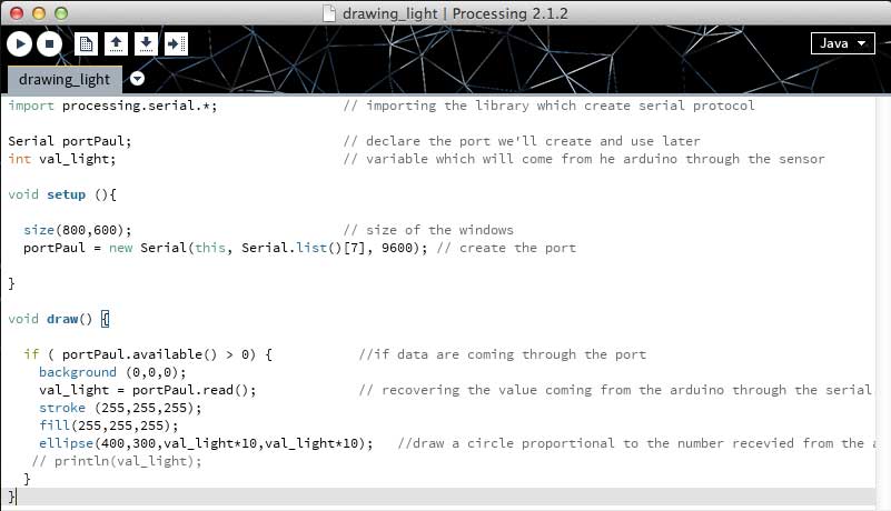the processing code 