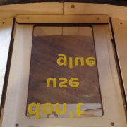 Vinyl cut message: don't use glue