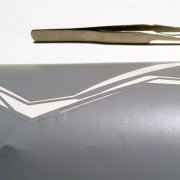 Using tweezers for my vinyl cut sticker