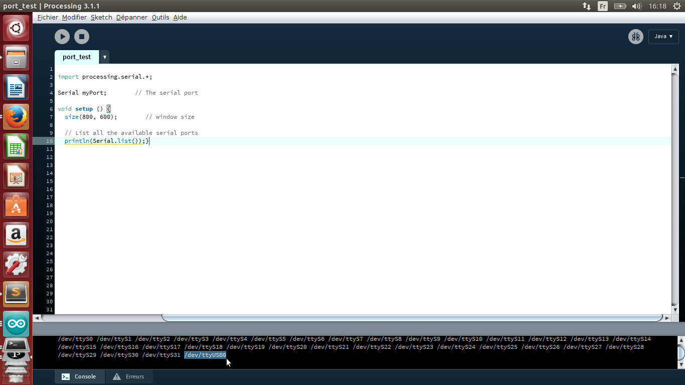 finding the serial port!