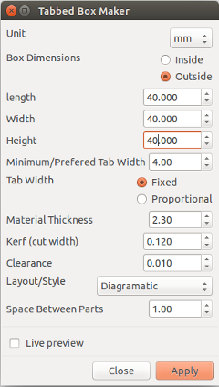 Tabbed box maker extension