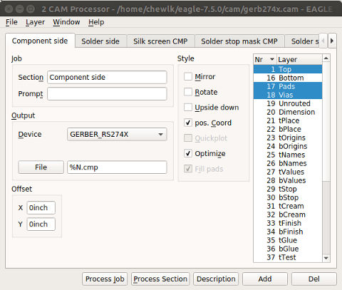 Creating gerber files
