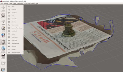 Importing 3d model to Meshmixer