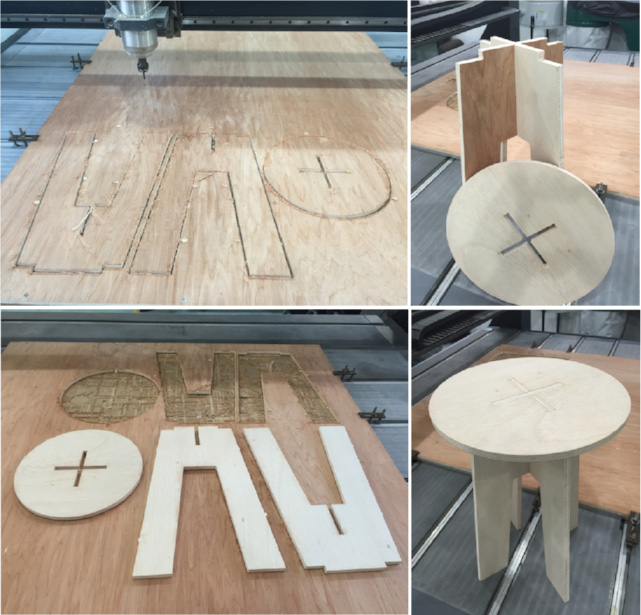 Machining flatpack stool ver 2