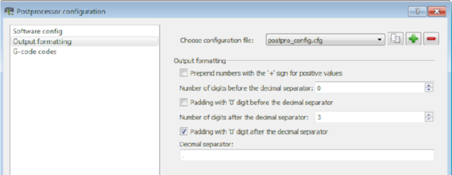 Post processor to remove spaces