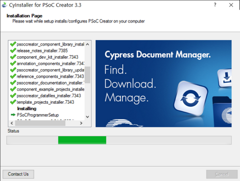 Installing PSoC Creator