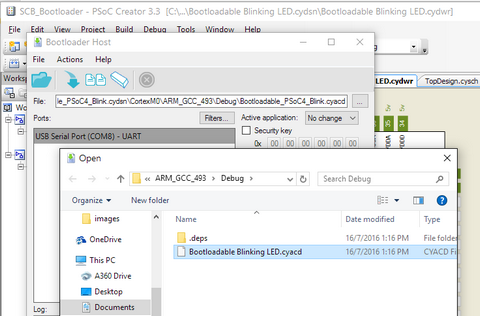Selecting project file