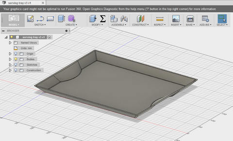 Serving tray - standard view