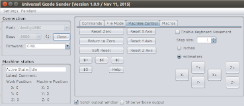 UGS Jog control
