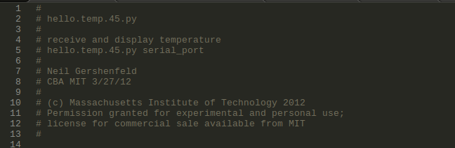 An example of declaration done by Neil in his code