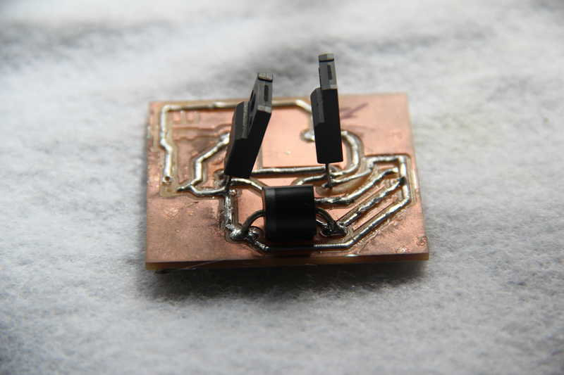 The blown board, note the capacitors and the connectors are removed