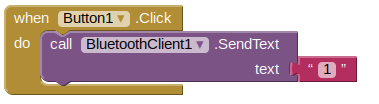 To send `1` when ON is pressed