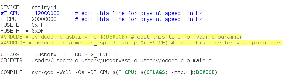 The highlighted lines are to be changed accordingly 