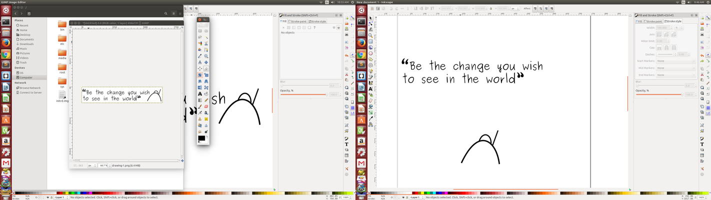 Designing in Inkscape and Gimp