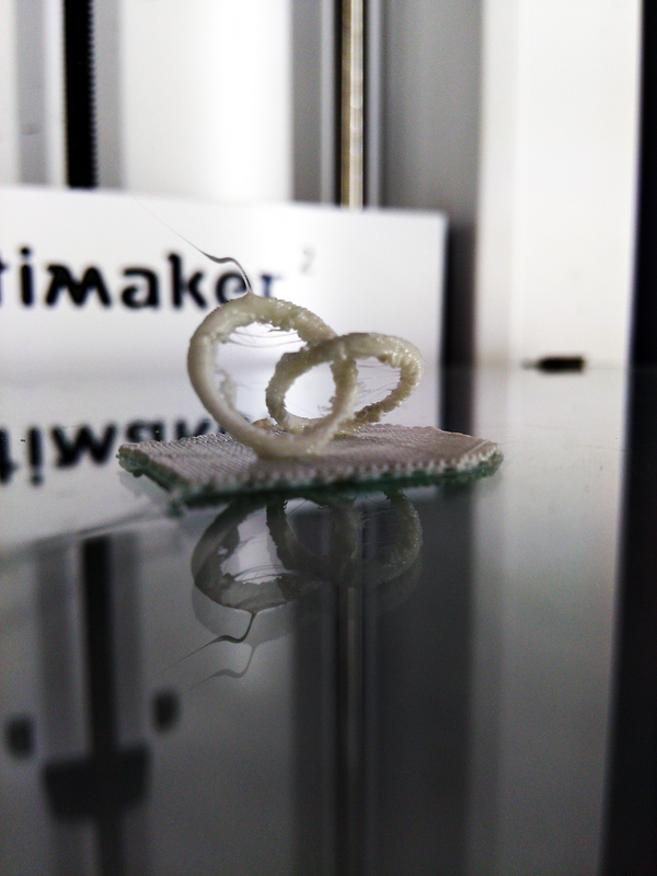Printed design with support, raft here.
