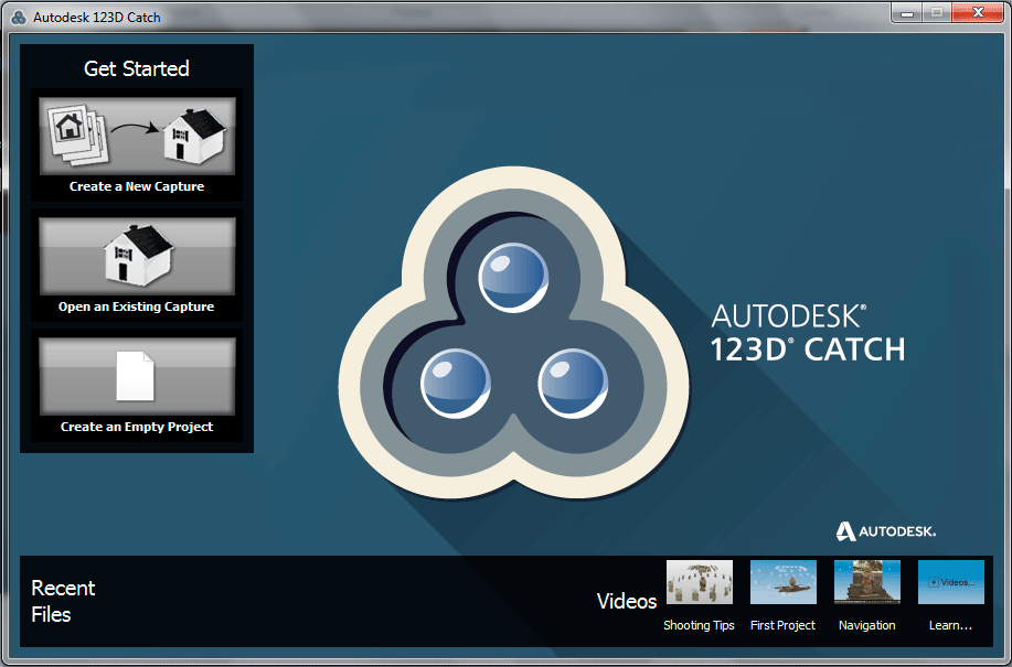 Create a New Capture, Autodesk 123D CATCH