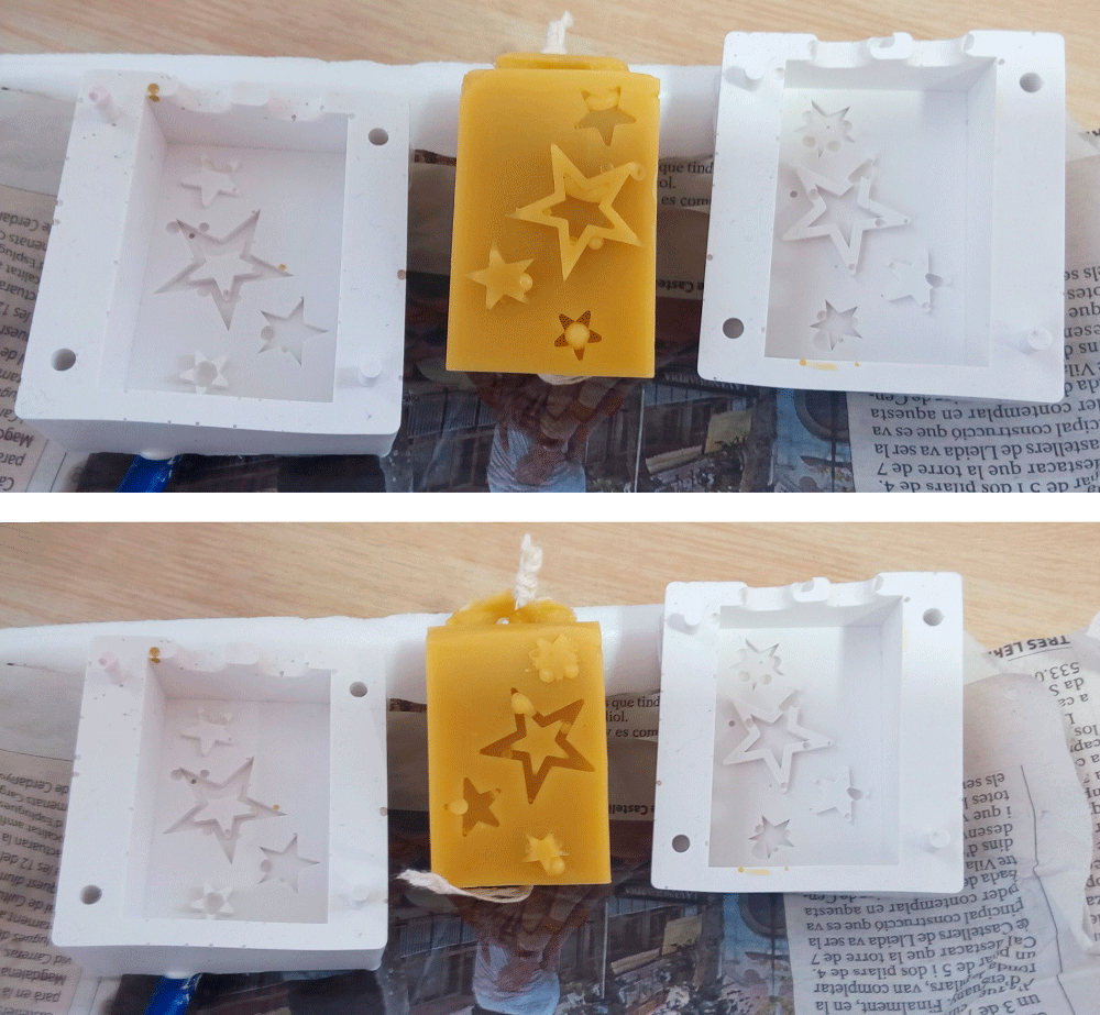 Mold and candle (both sides)