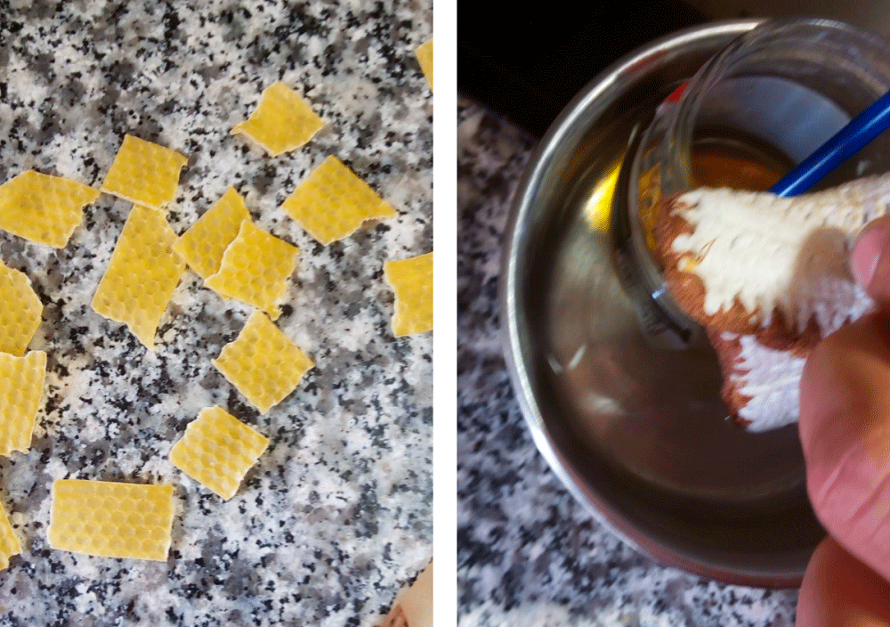 Preparing the wax for the casting