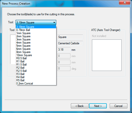 Select the tool