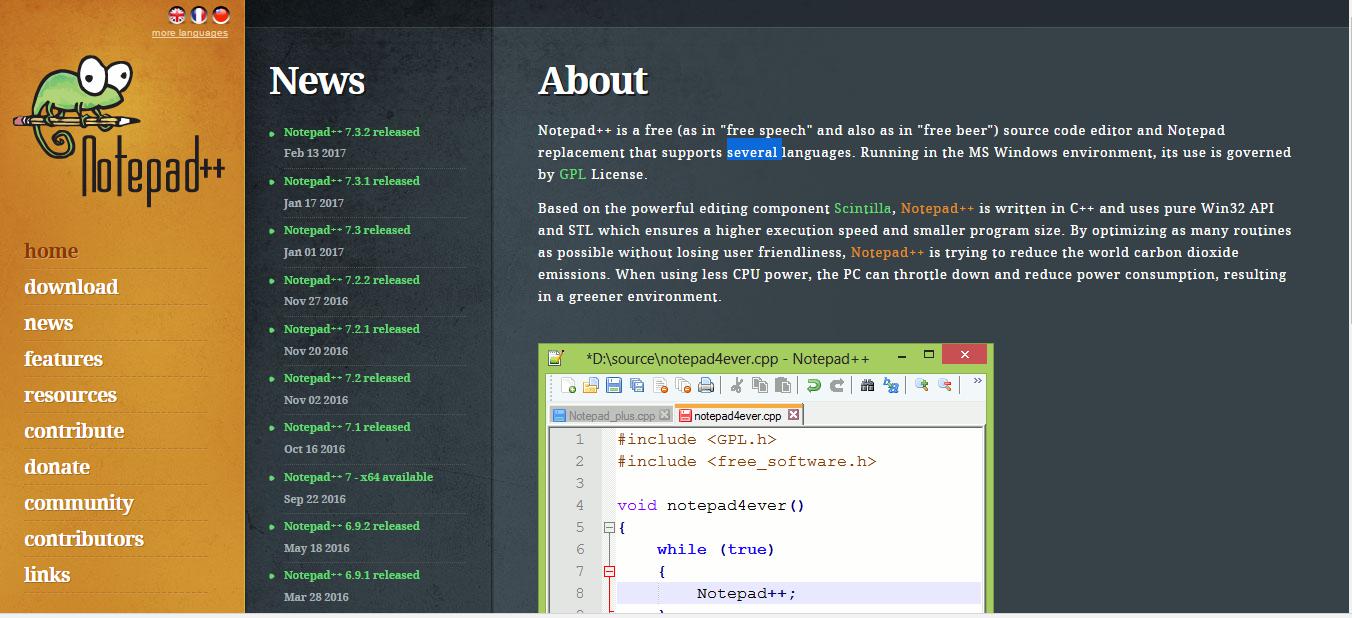 Notepad++ Site