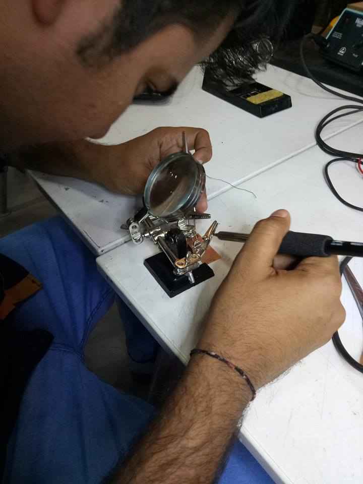 soldering components
