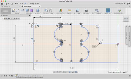 Sketch profile about the bearing