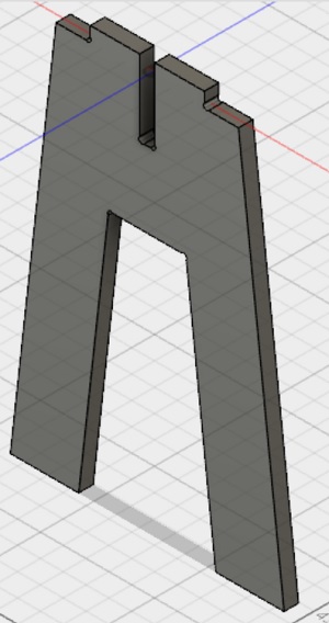 Bench leg with slot