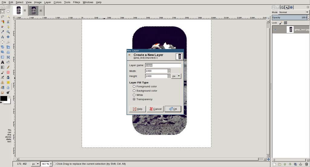 create new transparent layer
