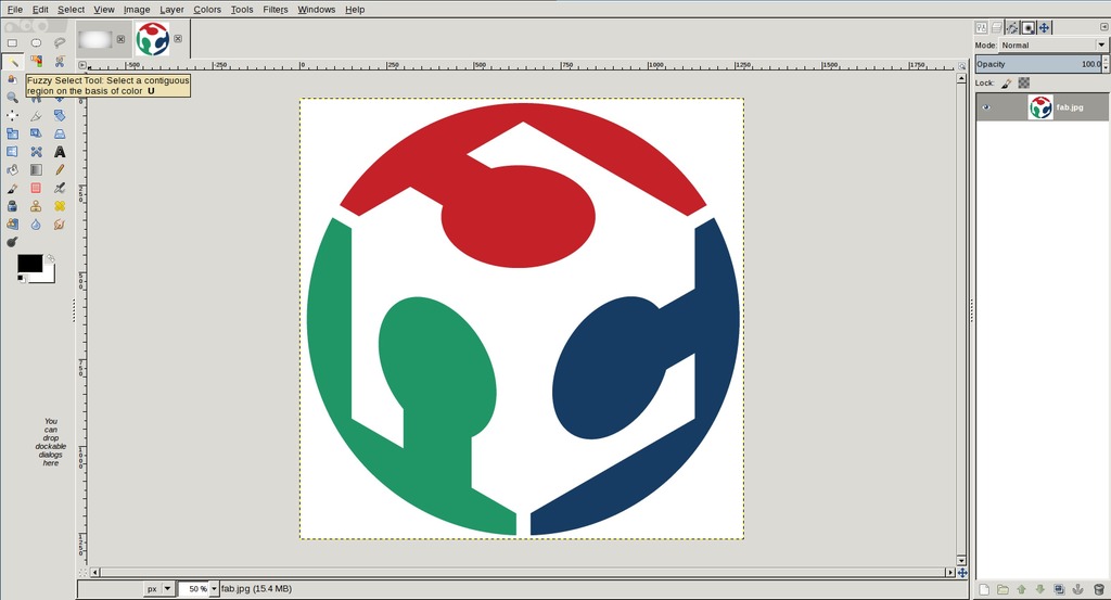fabacademy logo in gimp