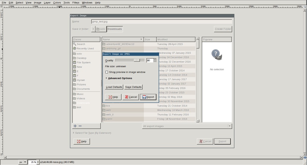 image export