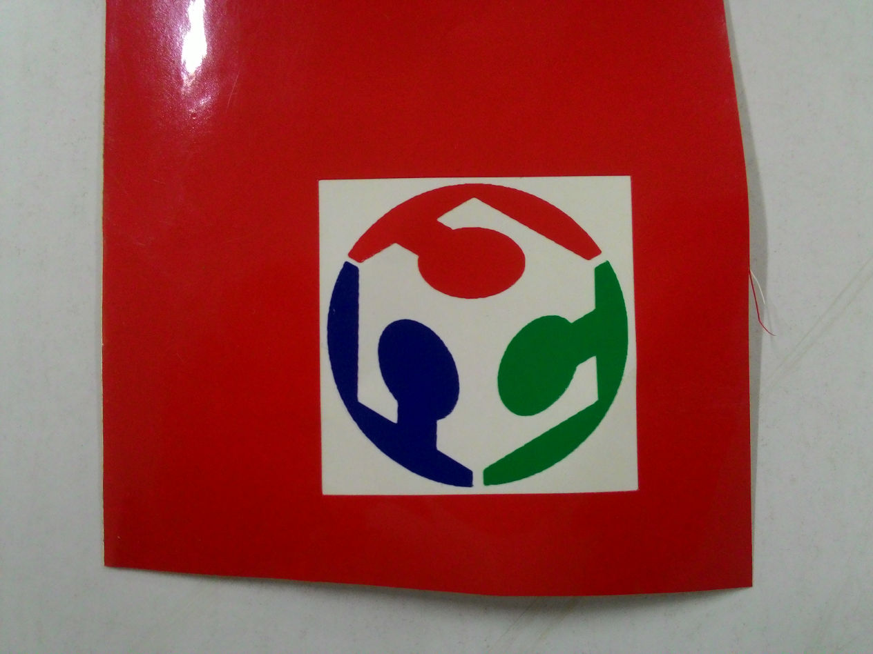 vinyl printed colored logo