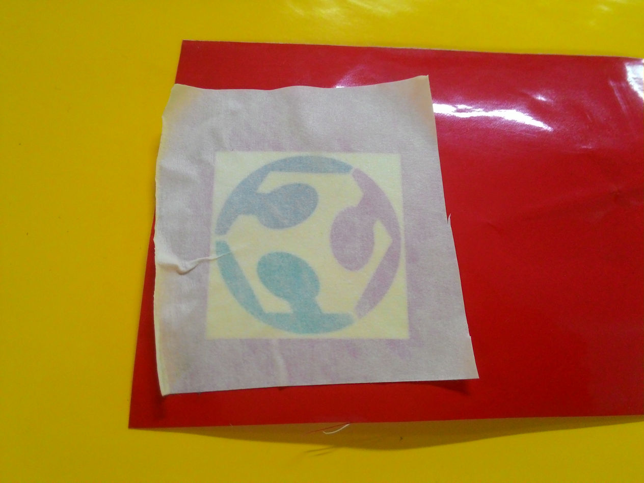 tape stick on logo