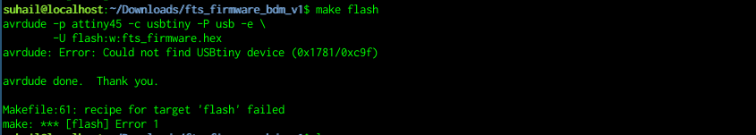 flash error
