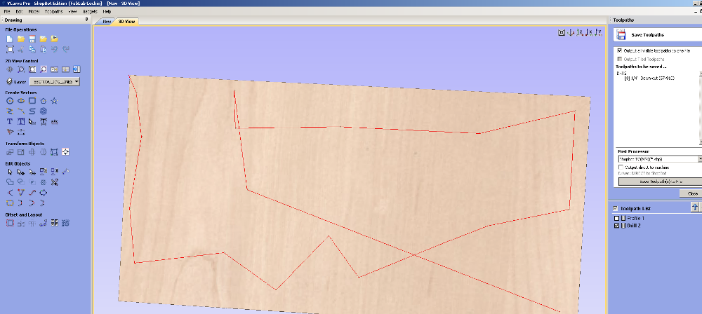 calculate drill toolpath