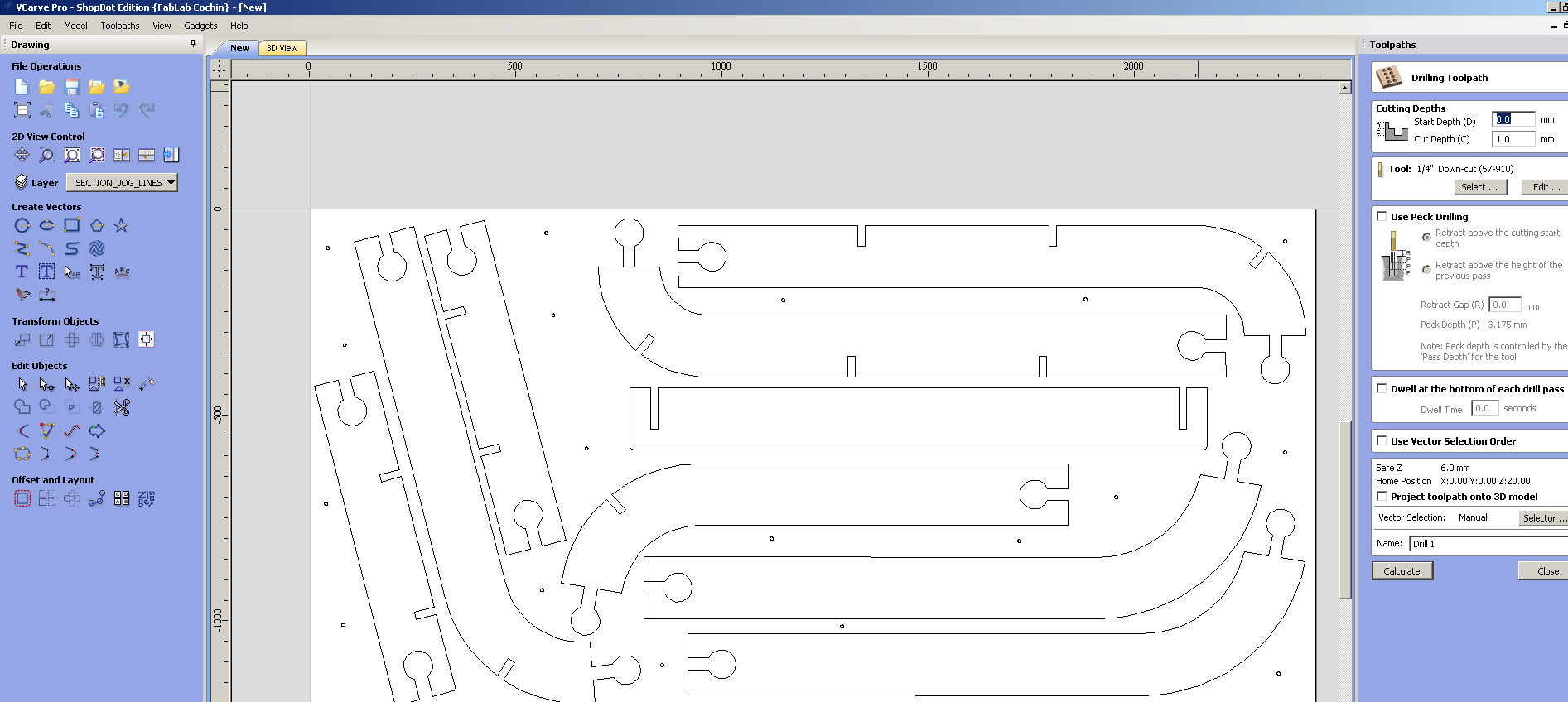 drilling toolpath settings