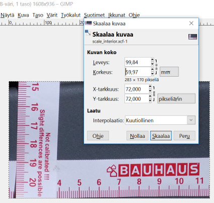 gimp scale