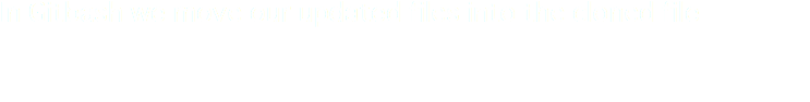 In Gitbash we move our updated files into the cloned file