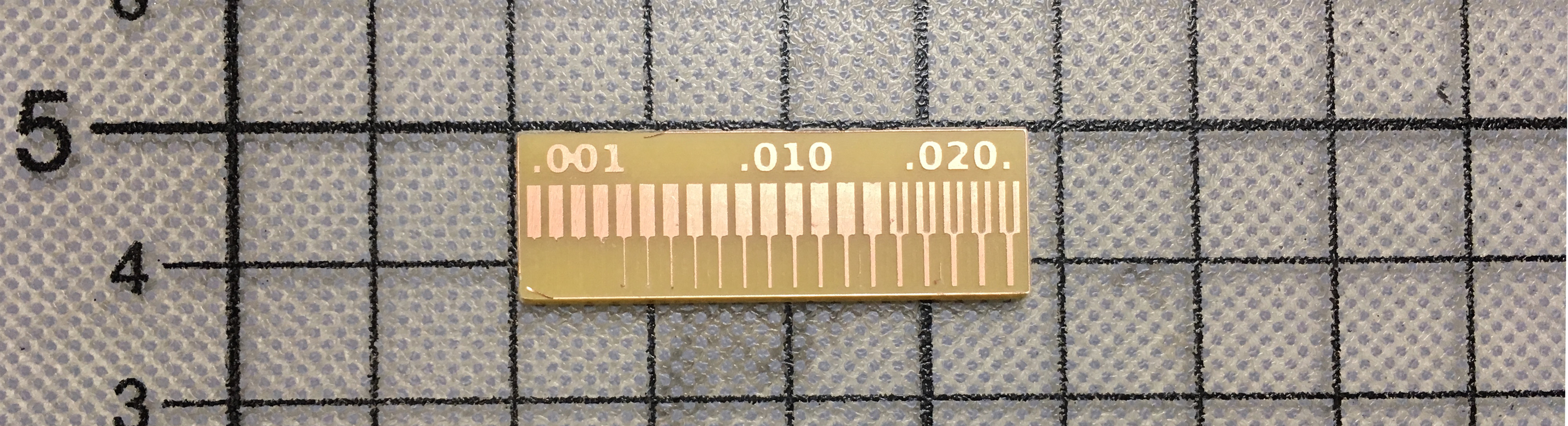 line test copper-coated plate