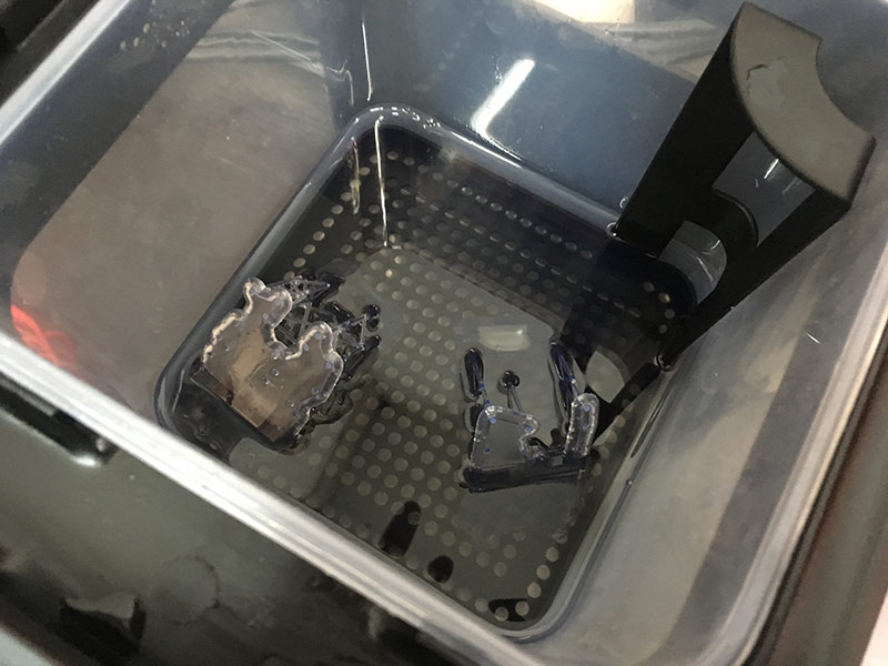 Washing prints in alcohol