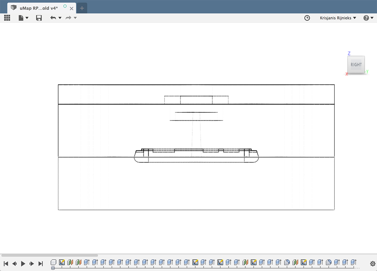 Model position in new mold